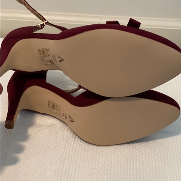 Anthropologie Shoes Anthropologie Tstrap Bowheel Wine